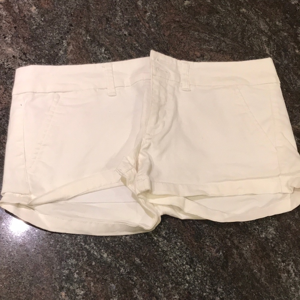 American Eagle White denim shorts